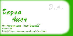 dezso auer business card